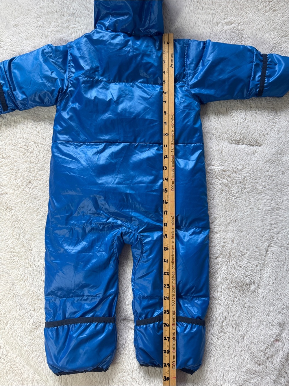 Columbia Snuggly Bunny Bunting Blue Puffer Snowsuit 12-18 Months - Picture 9 of 10